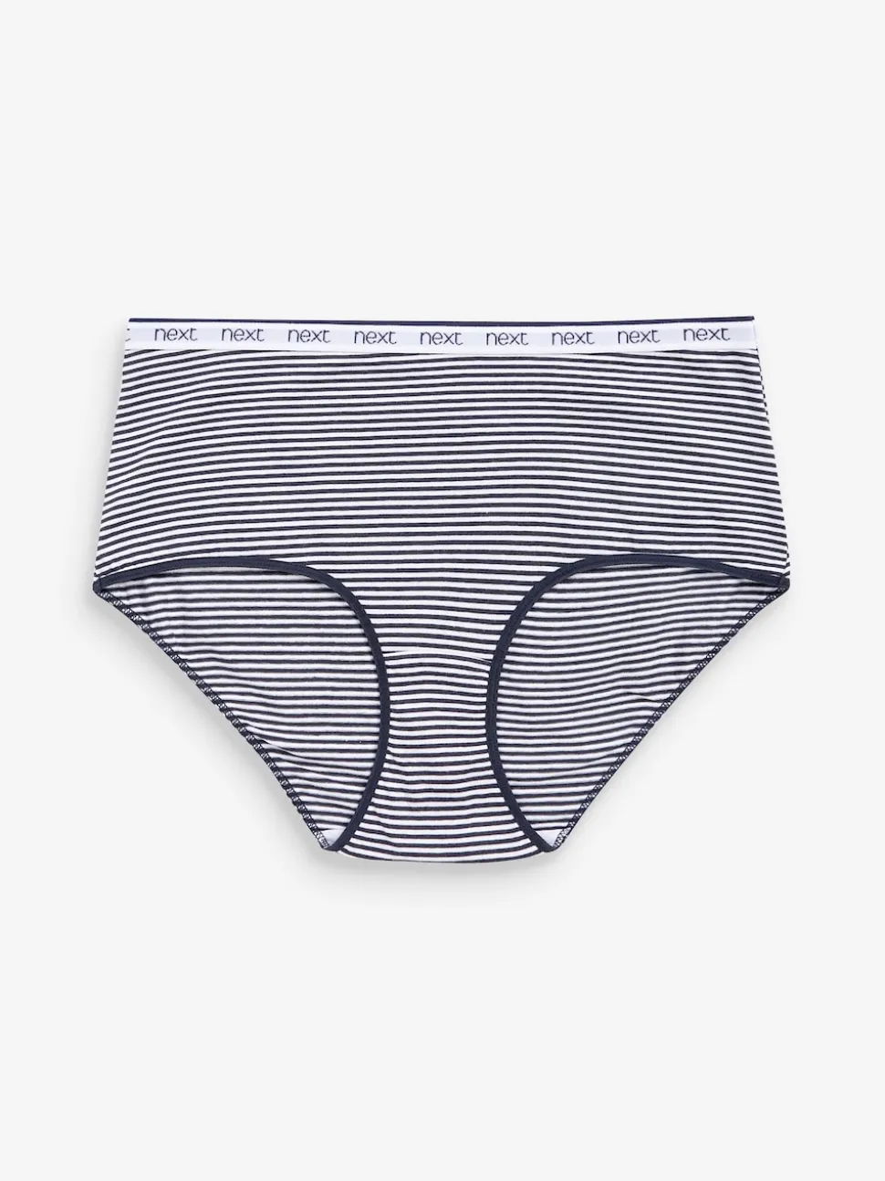 Rayures roses et bleues - Lot de 4 culottes à logo en coton