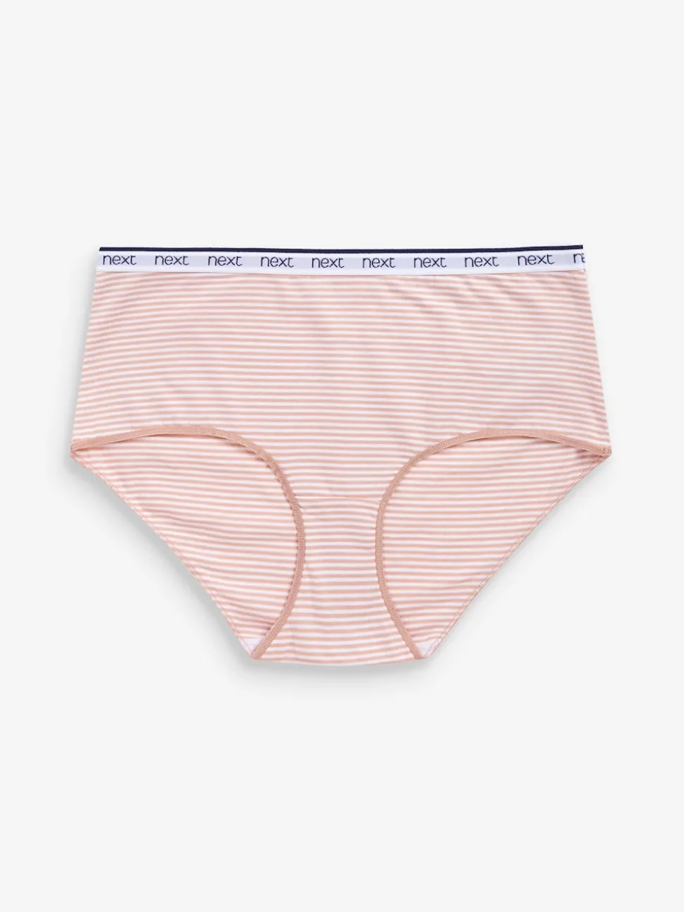 Rayures roses et bleues - Lot de 4 culottes à logo en coton