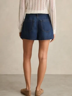 Reiss Denim Short plissé Raymond