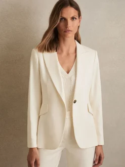 Reiss Millie Simple boutonnage Peak-Lapel habillé Blazer