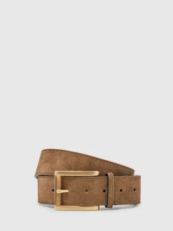 Reiss Rosie Suede Square Roller Buckle Ceintures