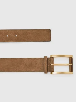 Reiss Rosie Suede Square Roller Buckle Ceintures