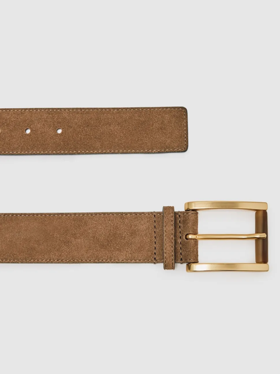 Reiss Rosie Suede Square Roller Buckle Ceintures