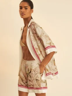 Reiss Santana Reiss | Short NYBG en satin à imprimé floral