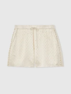 Reiss Winnie Shorts à cordon de serrage découpés au laser