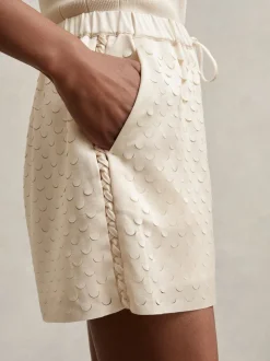 Reiss Winnie Shorts à cordon de serrage découpés au laser