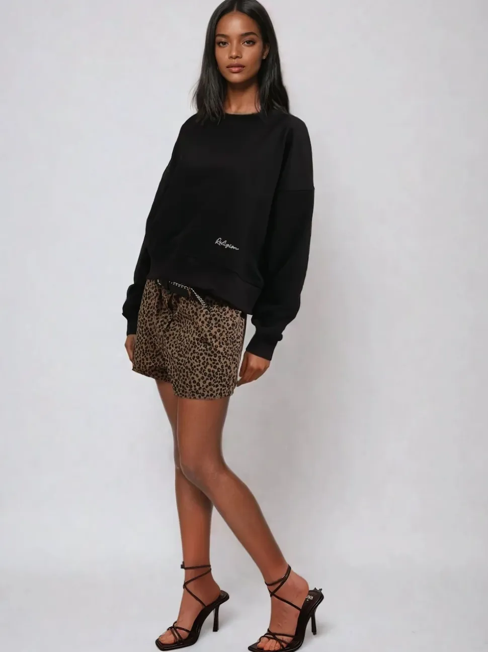 Religion Maeva 100% Short en coton Imprimé Léopard Mixte