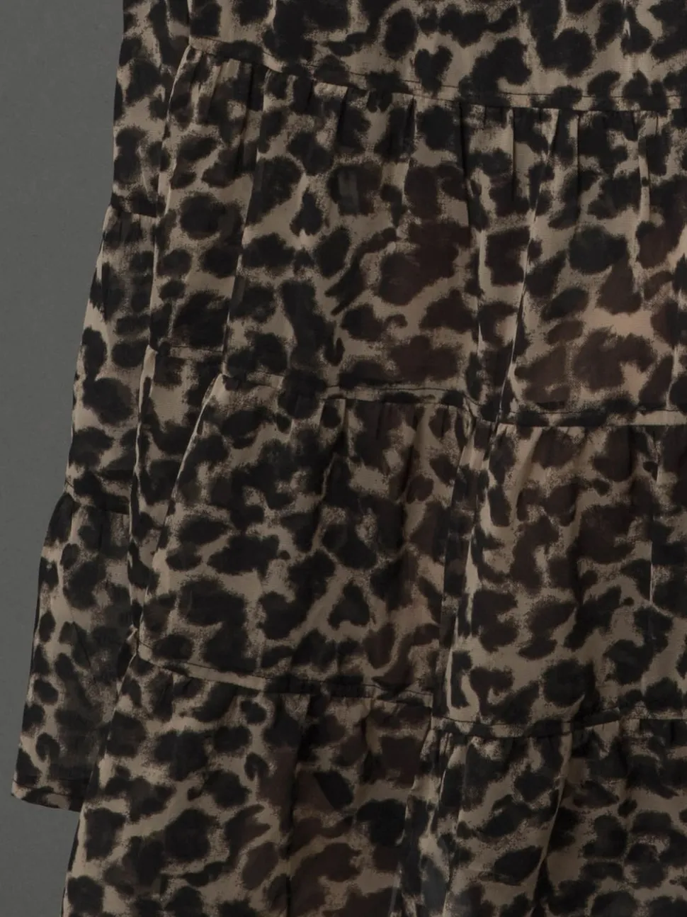 Religion Tiered Bohème Style Citrine Maxi Jupes In Leopard Imprimé animal