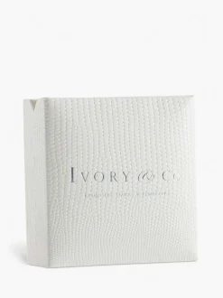 Rhodium - Ivory & Co Belmont et boucle d’oreille en cristal en forme de goutte d’eau