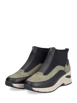 Rieker Womens Vert Front Zip Compensées Bottes