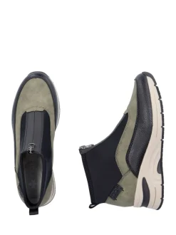 Rieker Womens Vert Front Zip Compensées Bottes