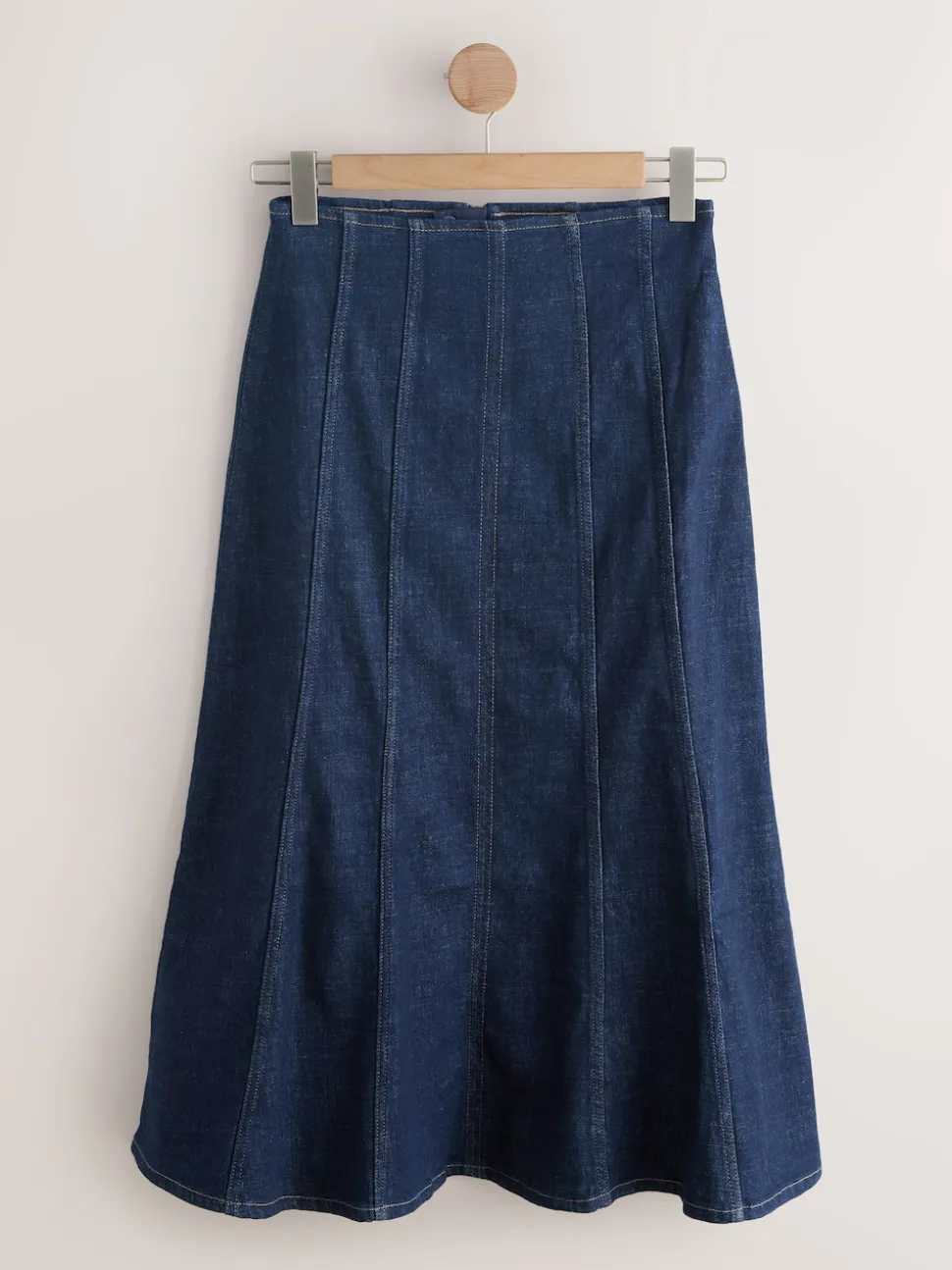 Rinçant denim - Jupe mi-longue cousue complète Hourglass