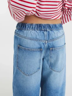 River Island 100% Coton Petites tailles Elastique Barrel Jeans