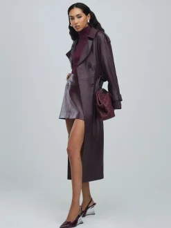 River Island Manteaux oversize en Cuir