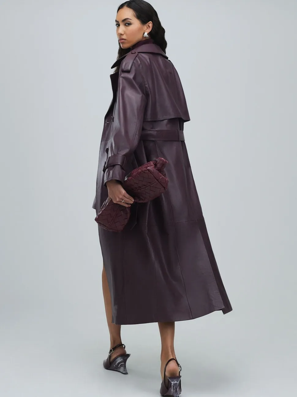 River Island Manteaux oversize en Cuir