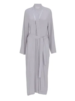 Robe de chambre Nora Rose en jersey à manches longues avec empiècement en dentelle