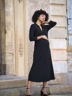 Robe de grossesse Seraphine en maille pointelle