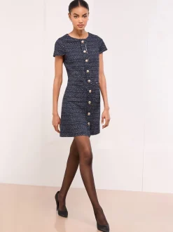 Robe droite Lipsy Manche courte boutonnée en boucle