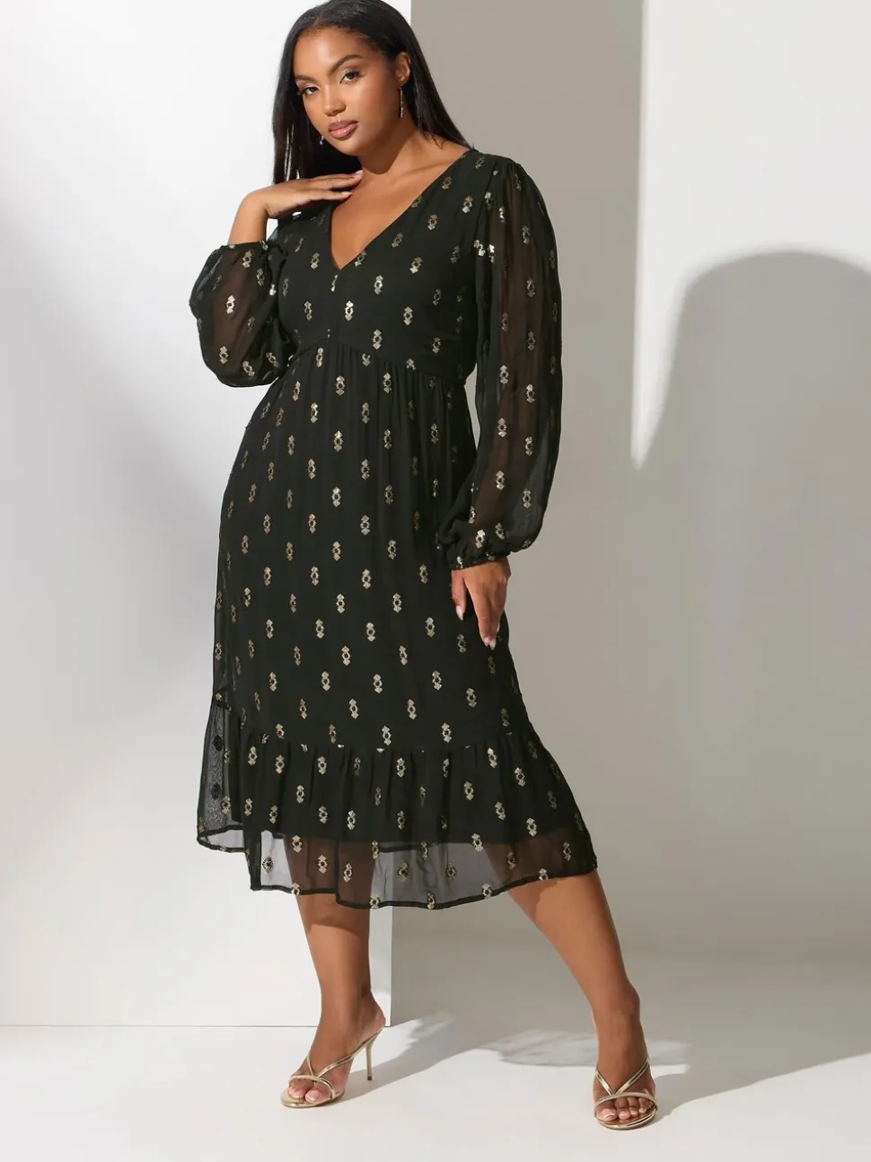 Robe smockée Yours Curve London Sequin Bohème