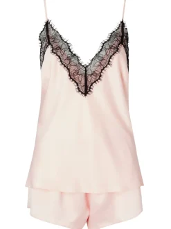 Rose - Ann Summers Ensemble pyjama en dentelle Cerise et cami en satin