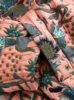 Rose - Blouson bomber en jacquard fleuri