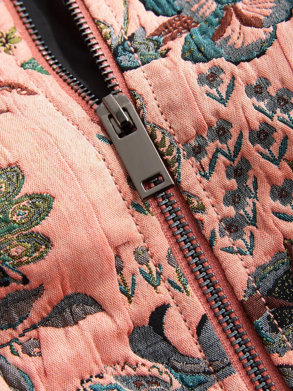 Rose - Blouson bomber en jacquard fleuri