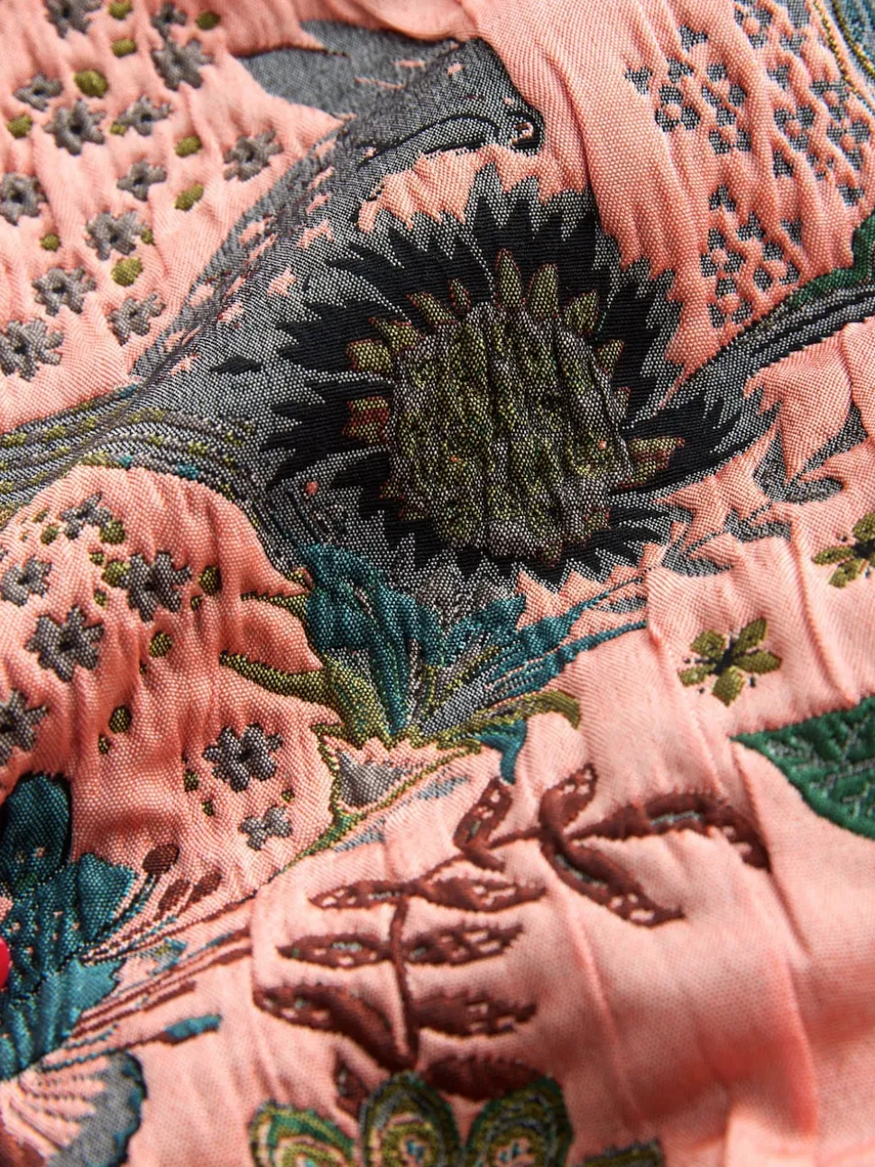 Rose - Blouson bomber en jacquard fleuri