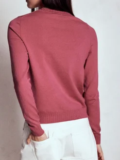 Rose - Boden Emilia Cotton Col rond Pull