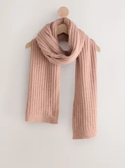 Rose - Écharpe en maille côtelée