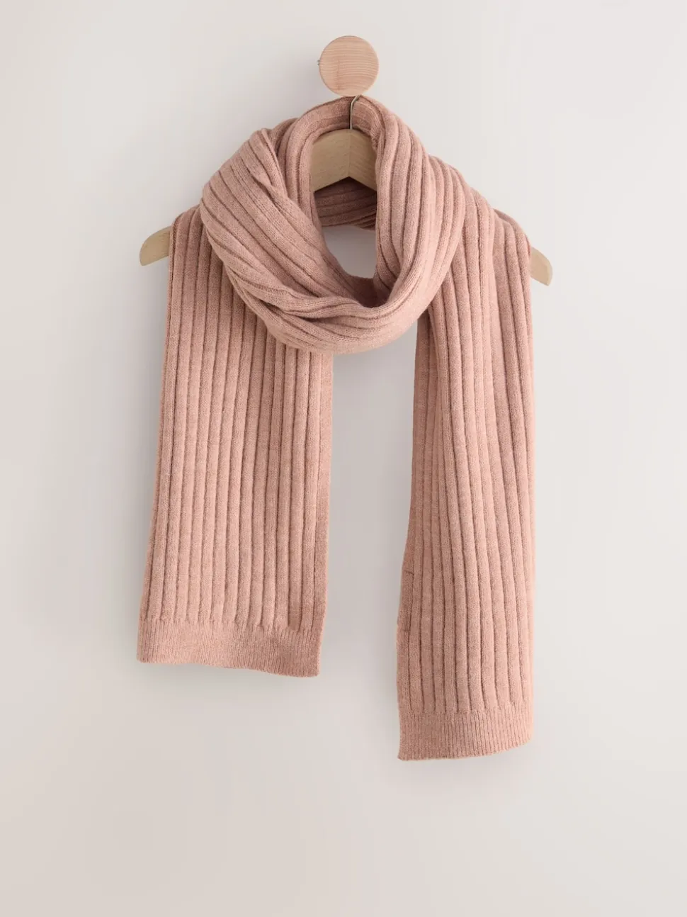 Rose - Écharpe en maille côtelée