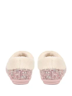 Rose - Chaussons Jones Bootmaker doublés de fausse fourrure
