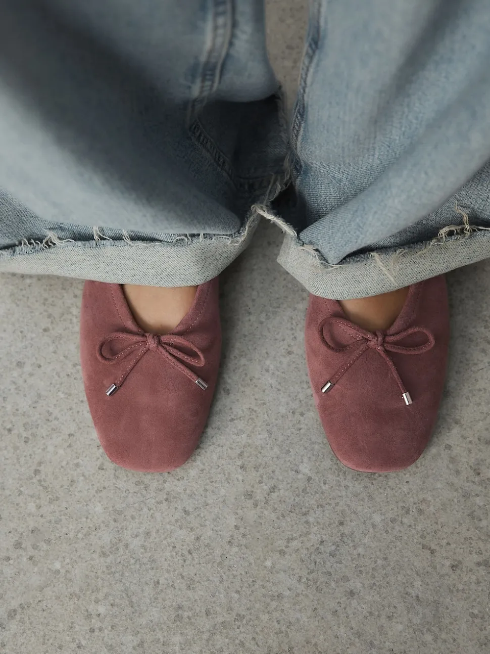 Rose - Chaussures plates Forever Comfort® en daim à taille haute