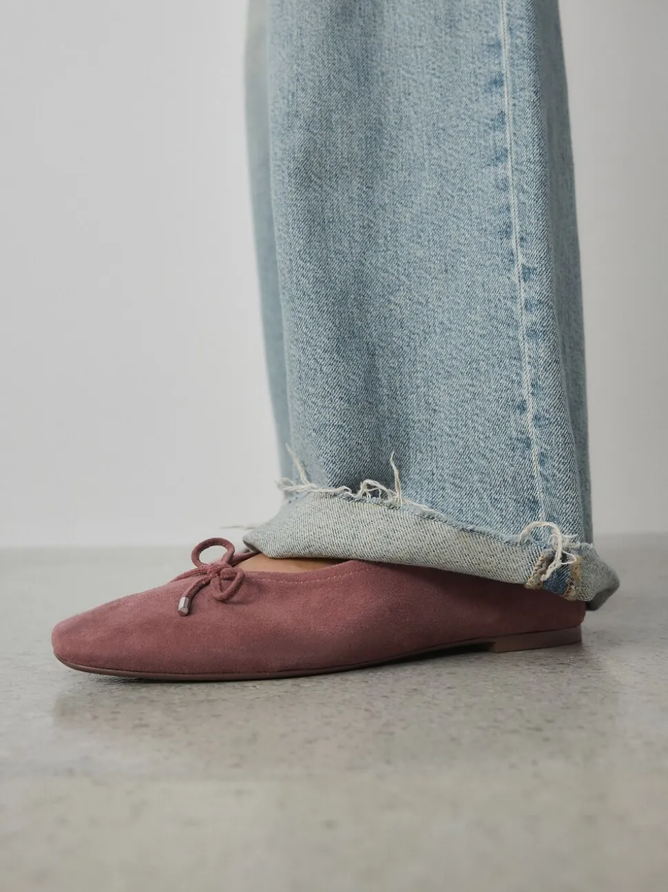 Rose - Chaussures plates Forever Comfort® en daim à taille haute