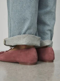 Rose - Chaussures plates Forever Comfort® en daim à taille haute