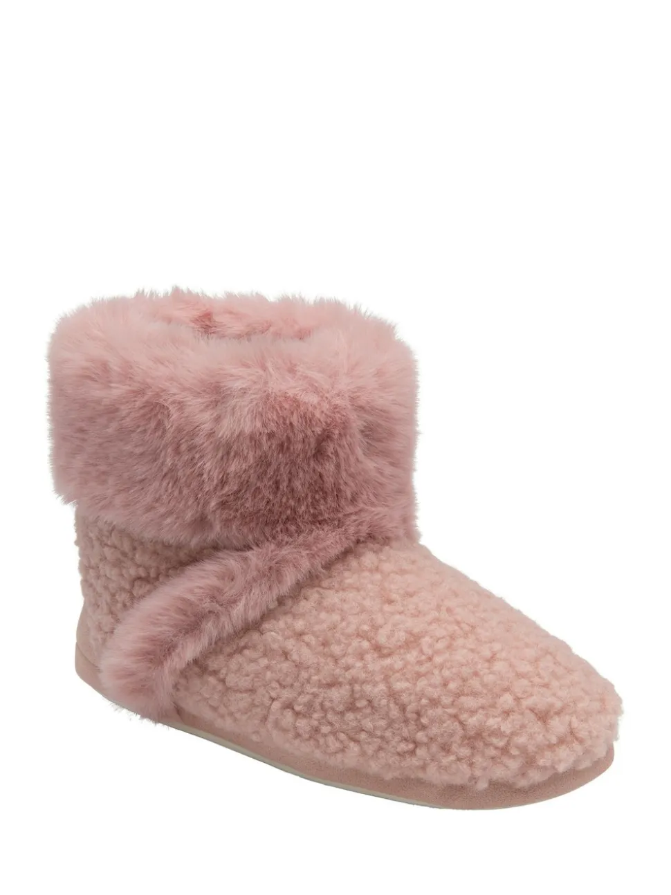 Rose - Dunlop Bootee Pom Pom Faux Chaussons