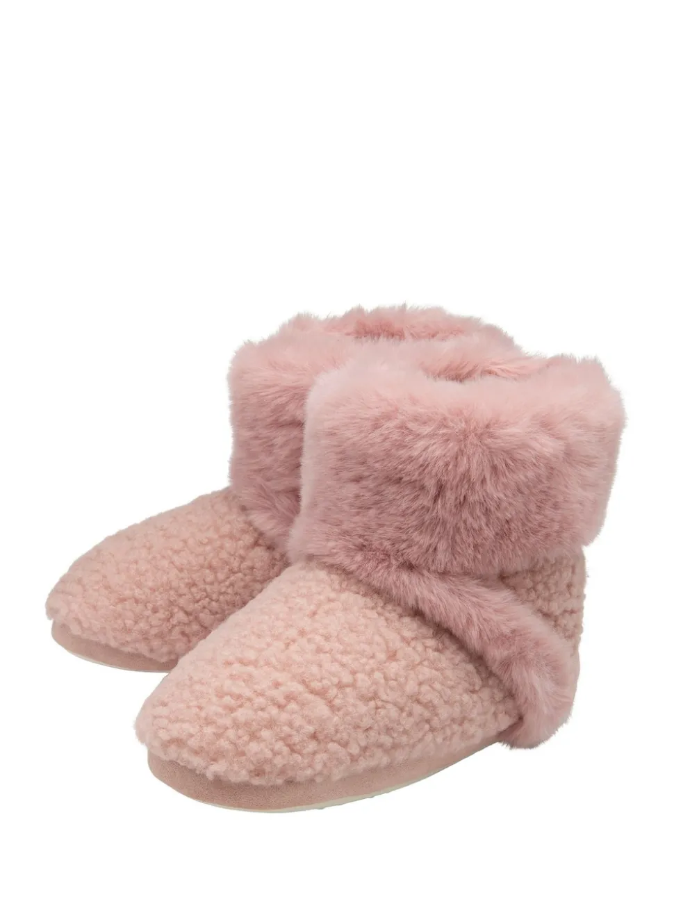 Rose - Dunlop Bootee Pom Pom Faux Chaussons