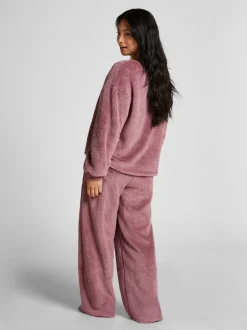Rose - Hunkemoller Ensemble de pyjama deux pièces en polaire douillette