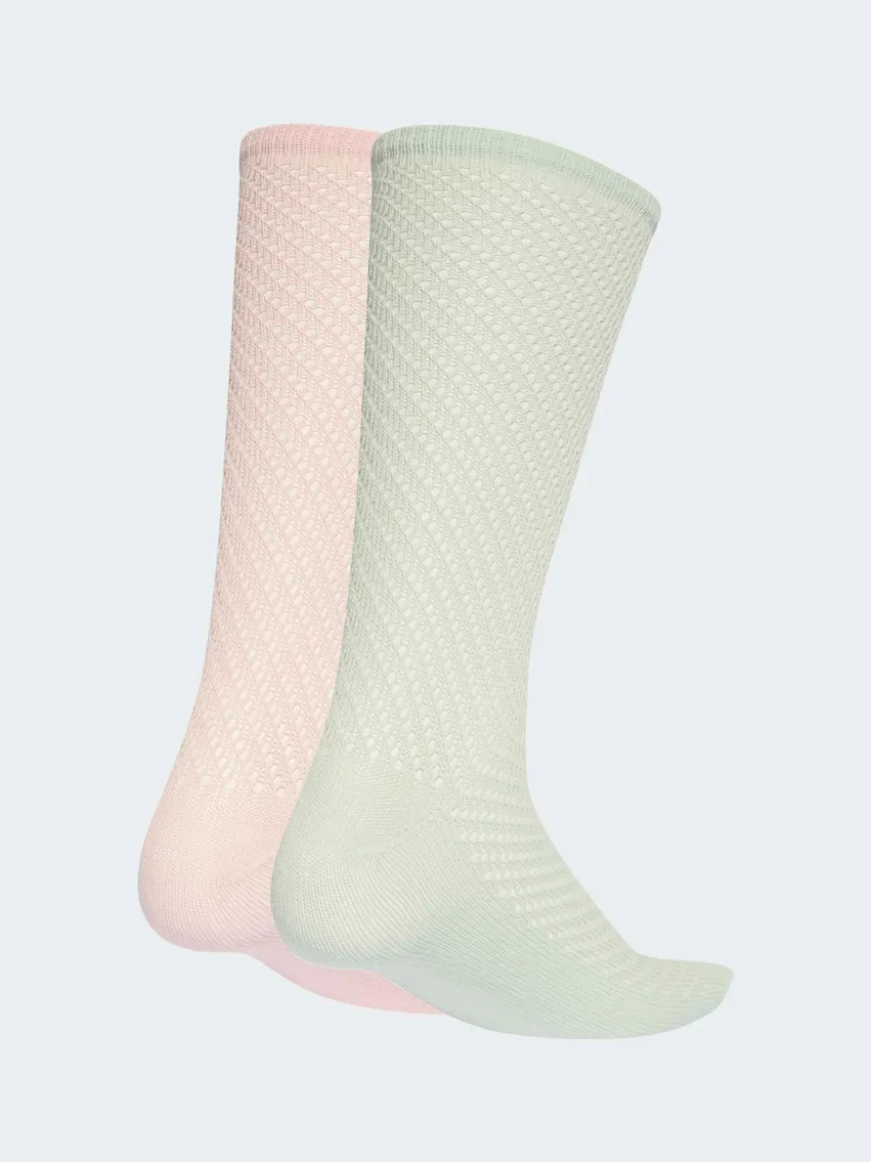 Rose - Lot de 2 paires de Chaussettes Adidas Original Col rond au crochet