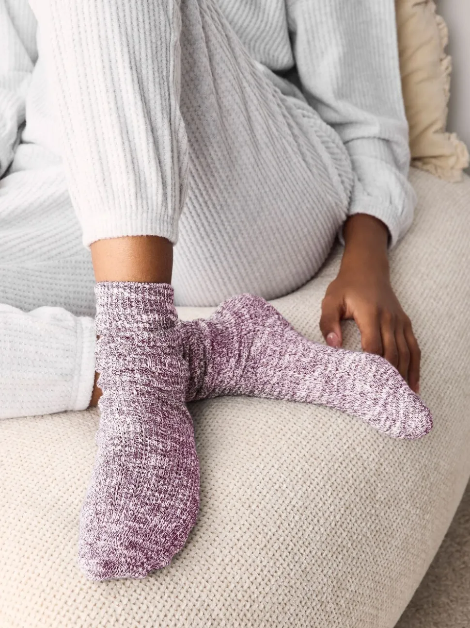 Rose - Lot de 3 paires de chaussettes en coton souple