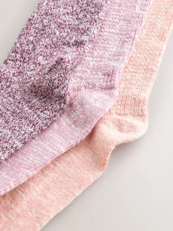 Rose - Lot de 3 paires de chaussettes en coton souple