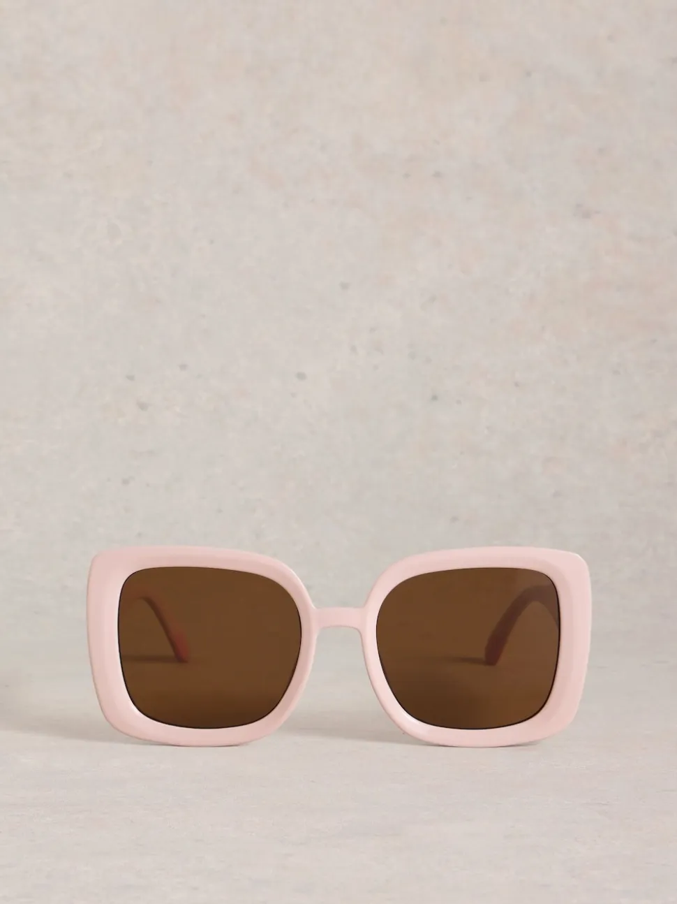 Rose - Lunettes de soleil carrées surdimensionnées White Stuff