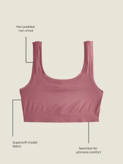 Rose - N.Soutien-gorge court très doux sans coutures Premium