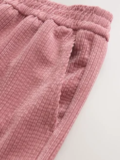 Rose - Pantalons Amples en velours côtelé doux