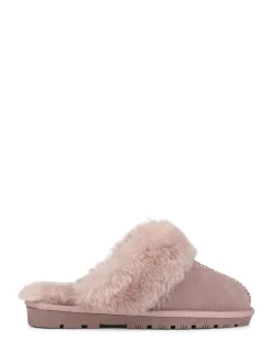 Rose - Pavers Chaussons doublés en peau de mouton