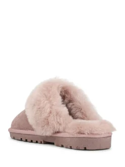 Rose - Pavers Chaussons doublés en peau de mouton