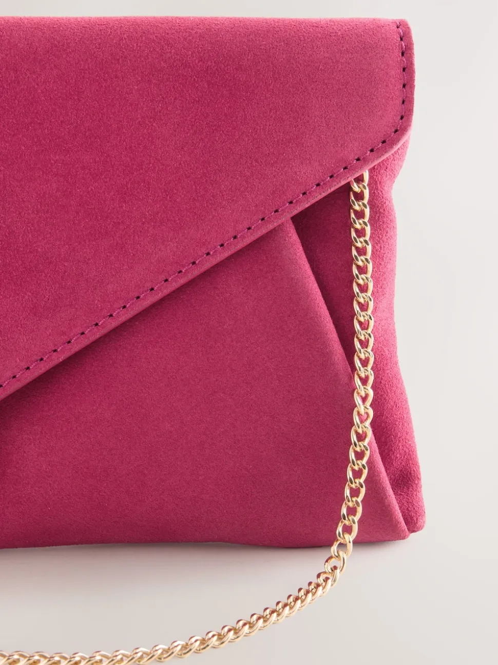 Rose - Pochette en daim