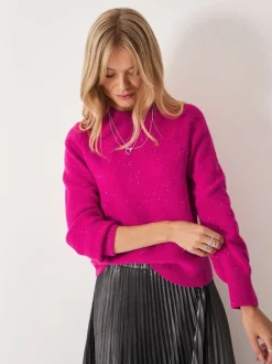 Rose - Pull Crew Clothing à paillettes