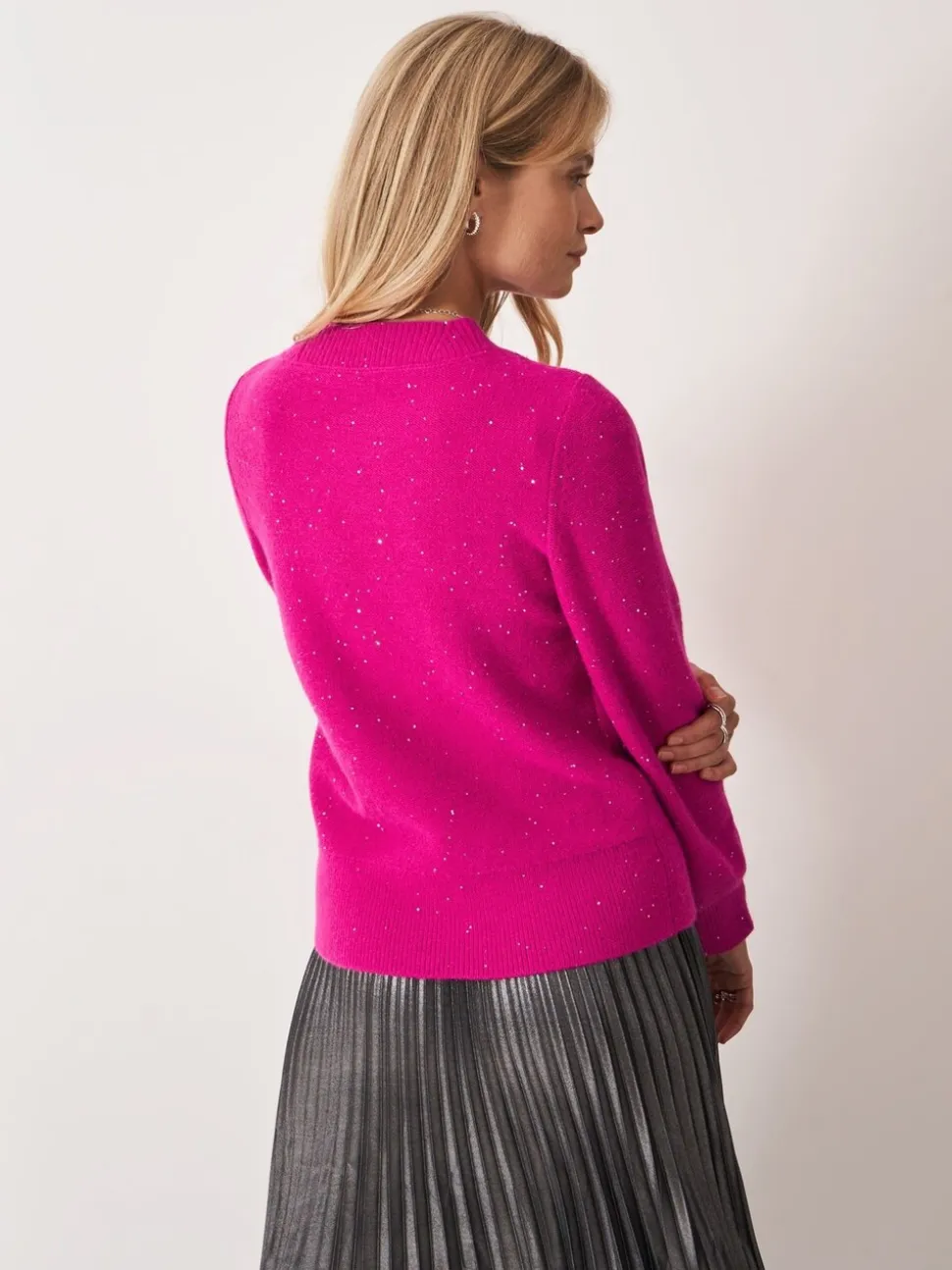 Rose - Pull Crew Clothing à paillettes