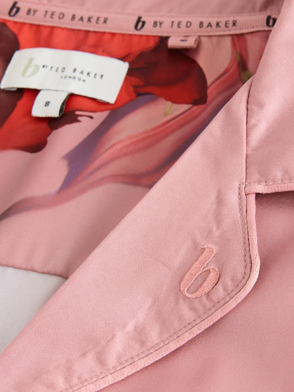 Rose - Pyjama boutonné B by Ted Baker en satin