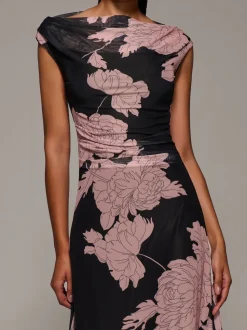 Rose - Robe longue Jolie Moi en maille à encolure multidirectionnelle